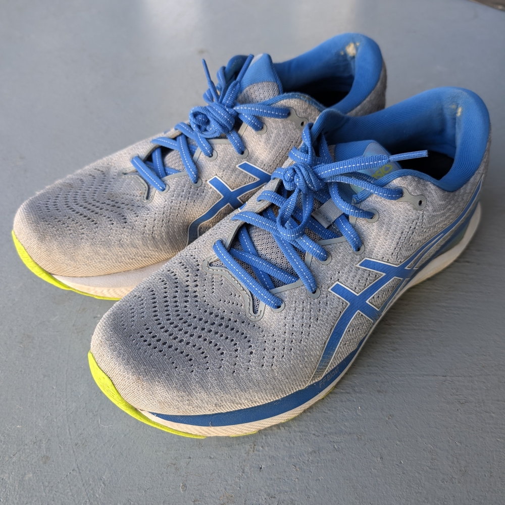 Asics Blue and Gray Running Shoes